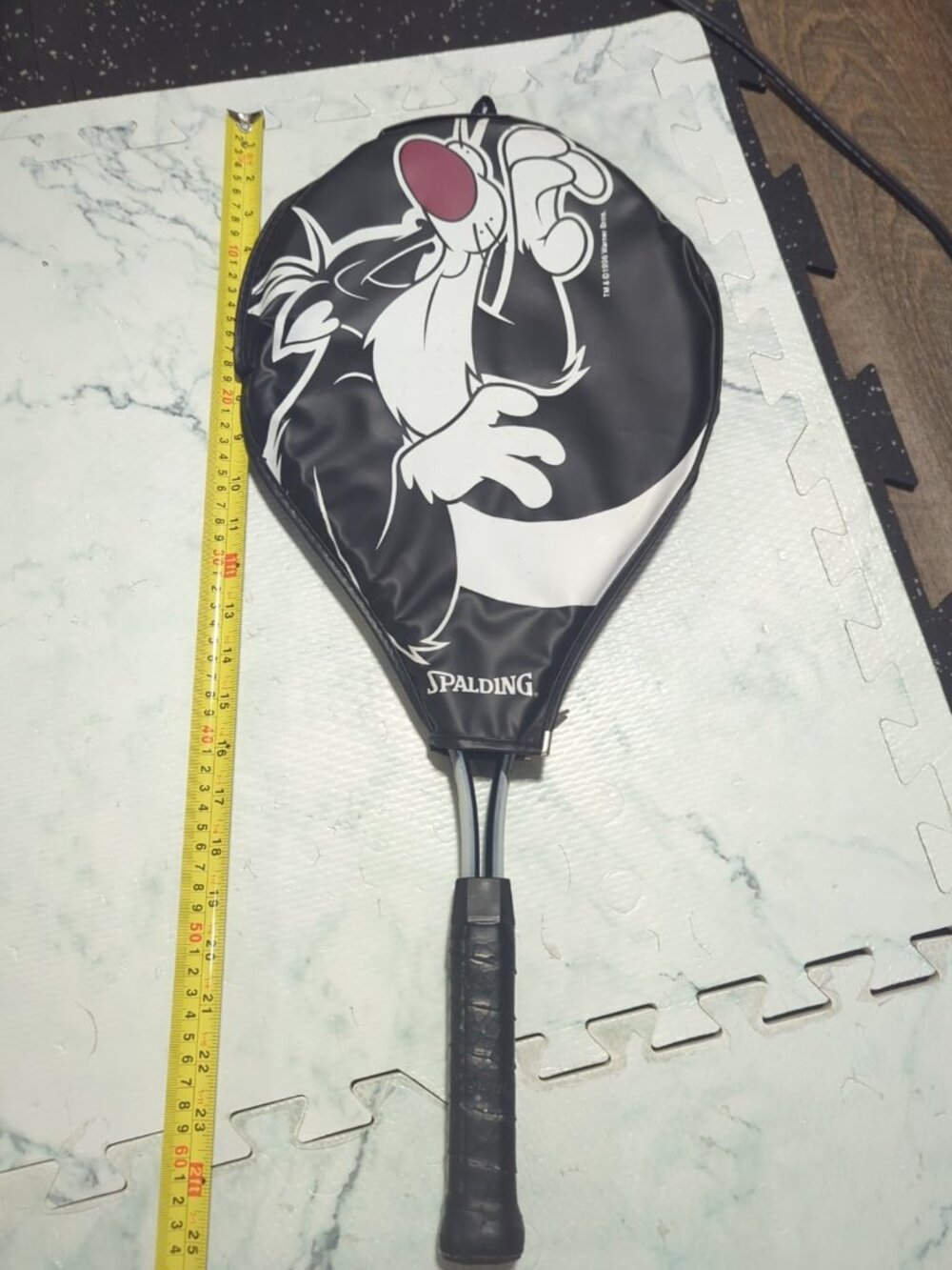 Vintage 1996 LOONEY TUNES Sylvester & Tweety Spalding Tennis Racket Warner Bros.
